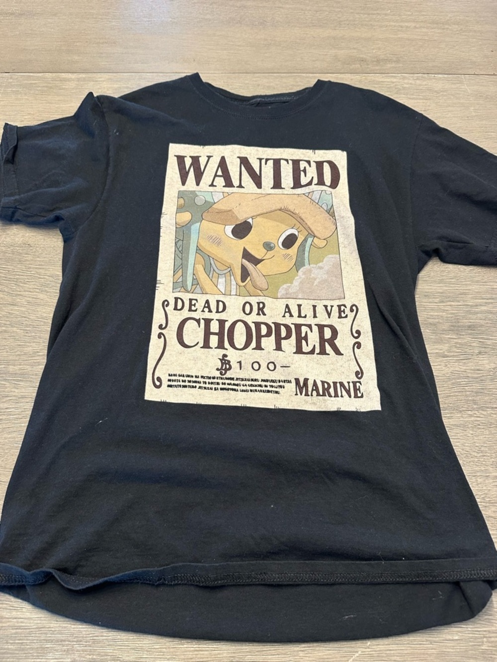 Onepiece Black Kids' 'Chopper Wanted' Graphic Tee